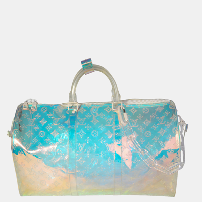 Louis Vuitton x Virgil Abloh Monogram PVC Prism Keepall Bandoulière 50 - Handbag | Pre-owned & Certified | used Second Hand | Unisex