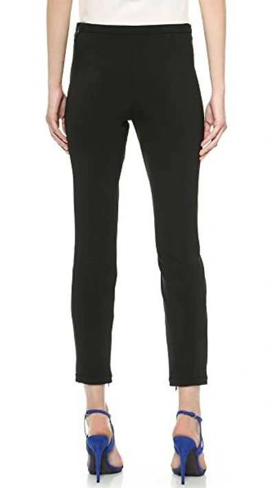 Shop Narciso Rodriguez Vine Jacquard Skinny Pants In Blue/black