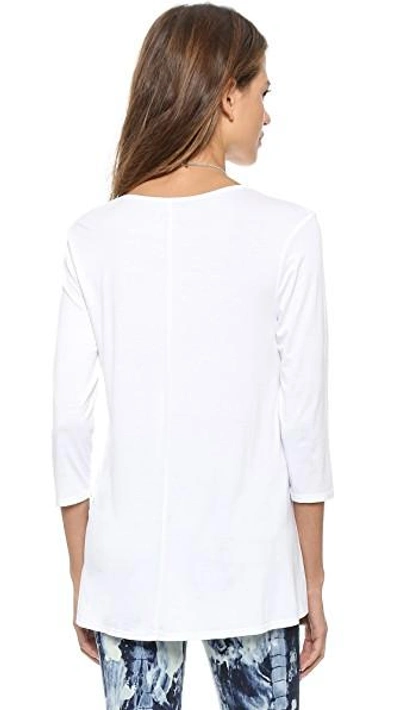 Shop Three Dots 3/4 Sleeve Tee In White