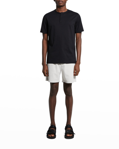 THEORY MEN'S LUXE COTTON HENLEY SHIRT 