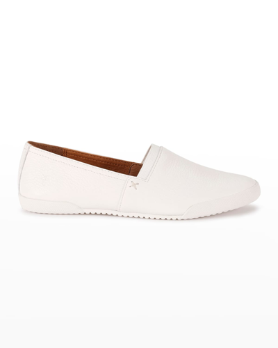 Shop Frye Melanie Leather Slip-on Sneakers In White
