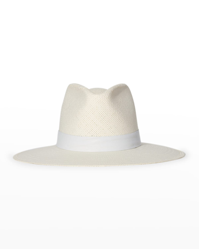 Shop Janessa Leone Hamilton Packable Fedora Hat In Bleach