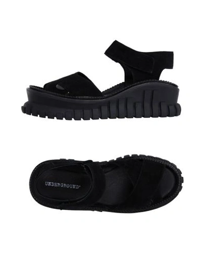 Underground Sandals In Black