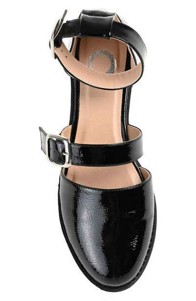Journee Collection Constance Buckle Strap Flat In Black