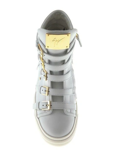 Shop Giuseppe Zanotti Fringed Hi-top Sneakers