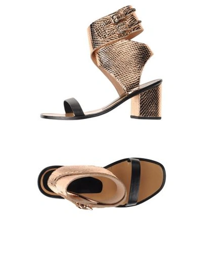 Shop Markus Lupfer Sandals In Copper