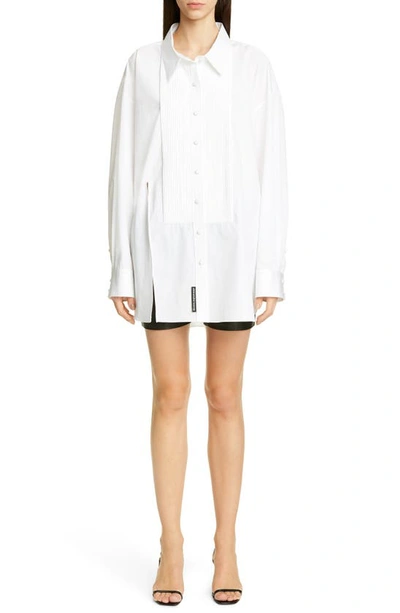 Shop Alexander Wang Oversize Tuxedo Shirt In White