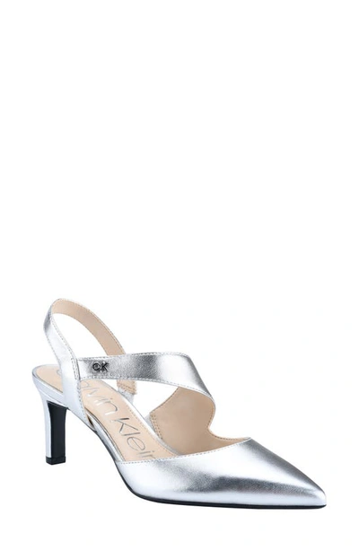 Shop Calvin Klein Larin Pump In Silver