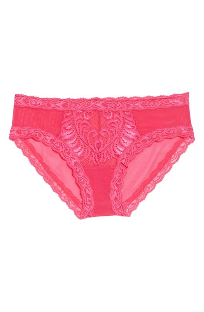 Shop Natori Feathers Hipster Briefs In Berry Fizz