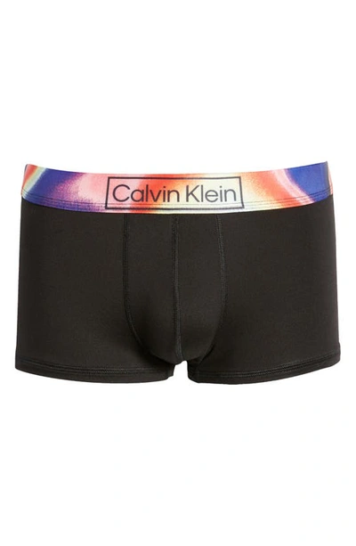 Calvin Klein Ck Reimagined Heritage Pride Micro Low Rise Trunks In Black