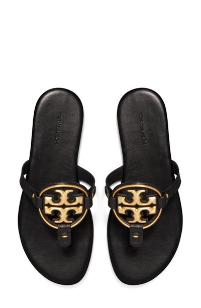 Shop Tory Burch Metal Miller Soft Leather Sandal In Perfect Black