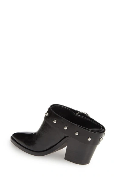 Shop Rebecca Minkoff Sallest Too Studded Western Mule In Black Leather