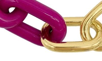 Adornia 14k Plated Oversized Link Bracelet In Multi