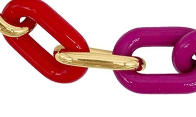 Adornia 14k Plated Oversized Link Necklace In Multi