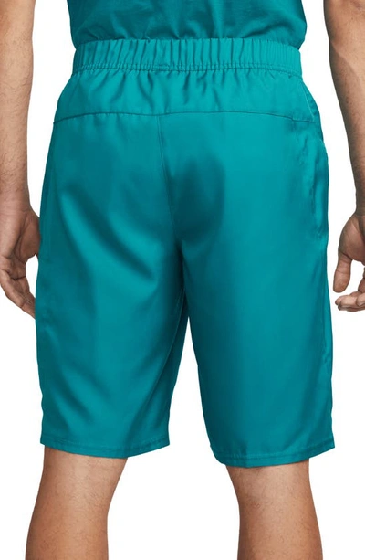 Shop Nike Court Dri-fit Victory Tennis Shorts In Bright Spruce/ White