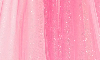 Shop Mac Duggal Sparkle One-shoulder Tulle Ball Gown In Hot Pink Ombre