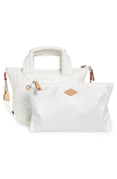 Shop Mz Wallace Small Sutton Deluxe Tote In Pearl Metallic