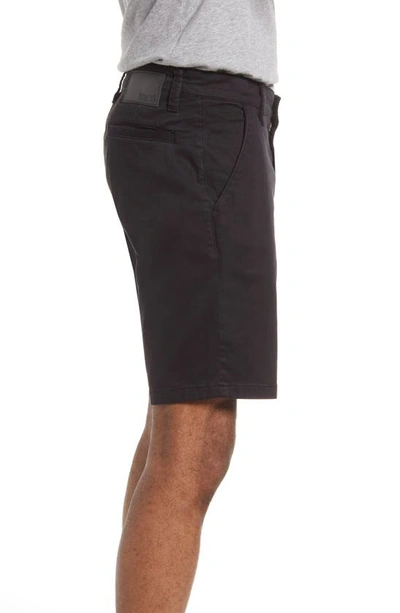 Mavi Jeans Noah Stretch Twill Flat Front Shorts In Black Twill