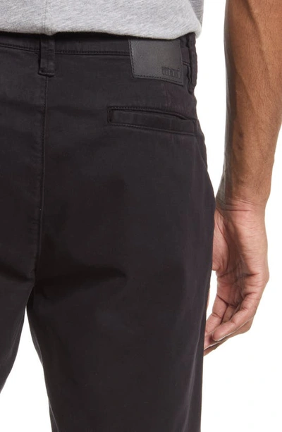Mavi Jeans Noah Stretch Twill Flat Front Shorts In Black Twill