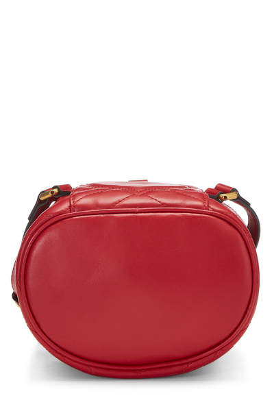 Pre-owned Gucci Red Leather 'gg' Marmont Backpack Mini