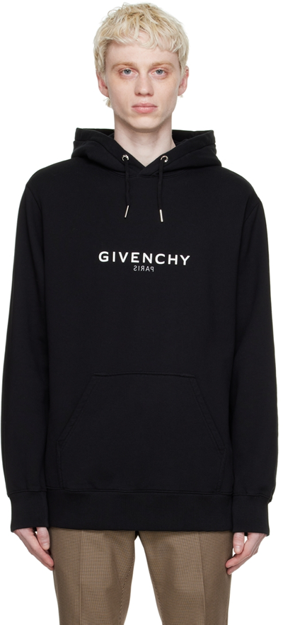 Shop Givenchy Black Cotton Hoodie In 001 Black
