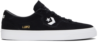 Shop Converse Black Louie Lopez Pro Sneakers In Black/black/white