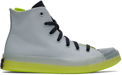 Shop Converse Gray Chuck Taylor All Star Cx Sneakers In Ash Stone/black/lime