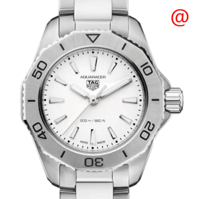Shop Tag Heuer Aquaracer Quartz White Dial Ladies Watch Wbp1411-ba0622 In Aqua / White
