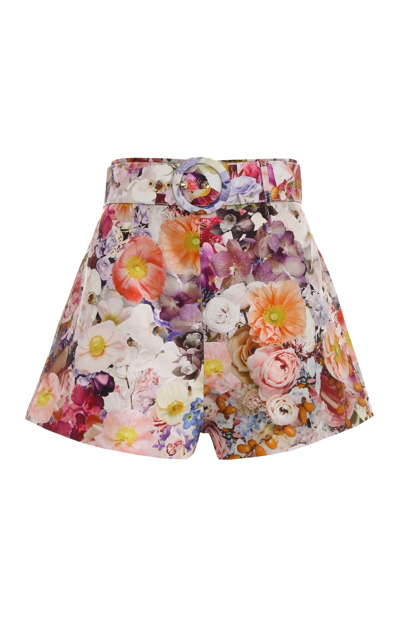 Shop Zimmermann Women's Prima Silk Mini Shorts In Floral