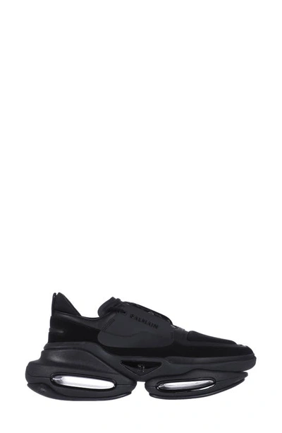 Shop Balmain Bbold Strap Low Top Sneaker In 0pa - Noir