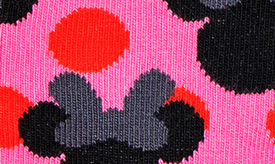 Shop Happy Socks X Disney Minnie Polka Dot Crew Socks In Medium Pink