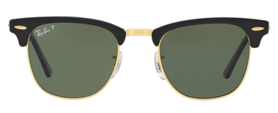 Shop Ray Ban 3016 Clubmaster Polarized Sunglasses In Green