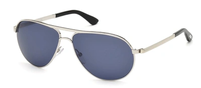 Shop Tom Ford Marko Ft0144 18v Pilot Sunglasses In Blue