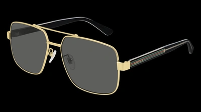 Shop Gucci Gg0529s 001 Navigator Sunglasses In Grey