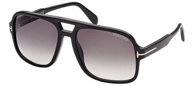 Shop Tom Ford Falconer M Ft0884 01b Navigator Sunglasses In Grey