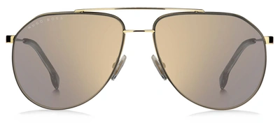Shop Hugo Boss 1326/s Ue 0j5g Aviator Sunglasses In Silver