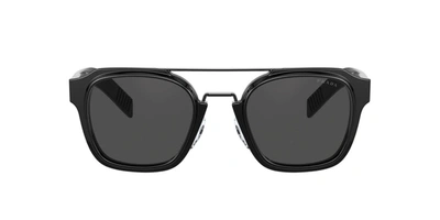 Shop Prada Pr 07ws 1ab5s0 Navigator Sunglasses In Grey