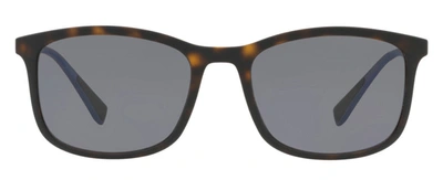 Shop Prada 01ts Rectangle Polarized Sunglasses In Grey