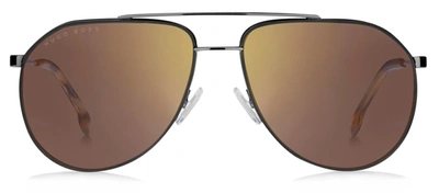 Shop Hugo Boss 1326/s Vp 06c5 Aviator Sunglasses In Gold