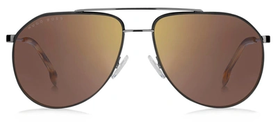 Hugo Boss Boss 1326/s Vp 06c5 Aviator Sunglasses In Gold