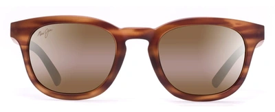 Shop Maui Jim Koko Head H737-10 Round Polarized Sunglasses In Bronze