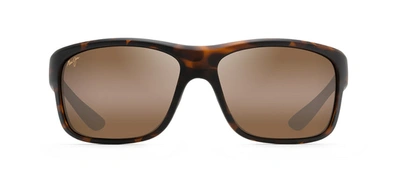 Shop Maui Jim Southern Cross Mj H815-10mr Wrap Polarized Sunglasses In Brown
