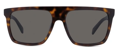 Shop Celine Cl 40209i 52a Flat Top Polarized Sunglasses In Grey
