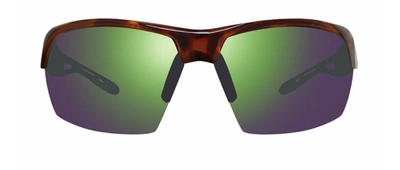 Shop Revo Jett Wrap Polarized Sunglasses In Green