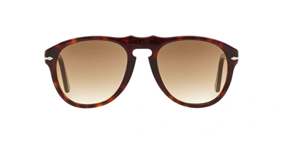 Shop Persol Po00649s Pol Aviator Sunglasses In Brown