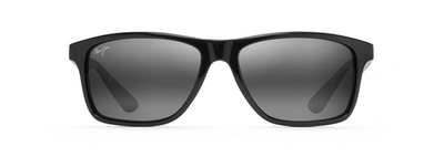 Shop Maui Jim Onshore 798-02 Rectangular Polarized Sunglasses In Neutral Grey