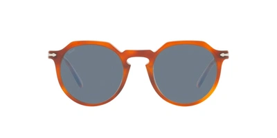 Shop Persol Po3281s 1s9656 Round Sunglasses In Blue