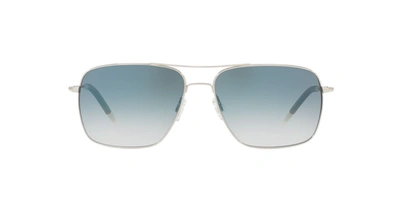 Shop Oliver Peoples Clifton Ov1150s 50363f Navigator Sunglasses In Green