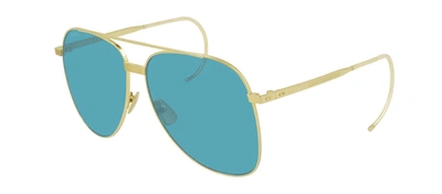 Shop Gucci Gg0953s 001 Aviator Sunglasses In Light Blue