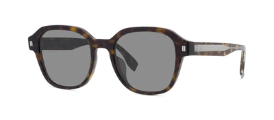 Shop Fendi Fe40002u 52a Round Sunglasses In Grey